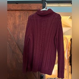 Burgundy Amazon Essentials Knit sweater-XL